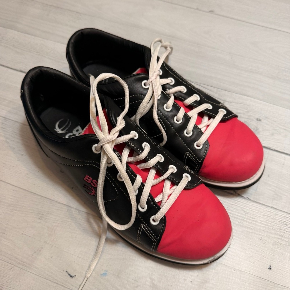 BSI women's classic bowling shoes black and pink size 9